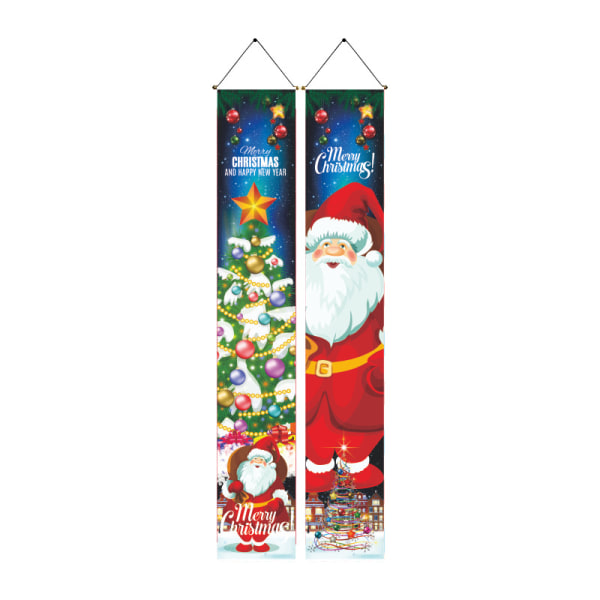 （4）Juledekorasjoner for veranda, God jul-banner Velkommen Br