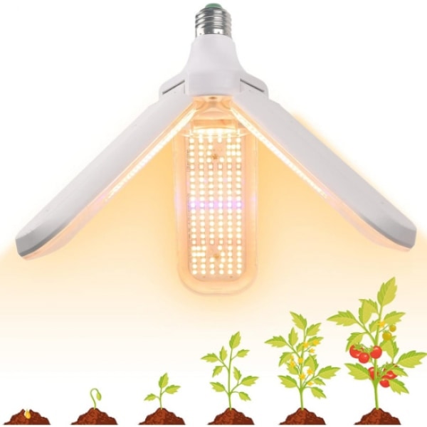 150W LED Grow Lamp, E27 414 LED Full Spectrum Plant Light, Sunlig