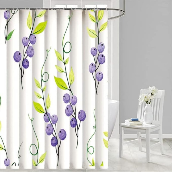 180L x 180W centimeter Blomster Bruseforhæng Vandtæt Badeværelse