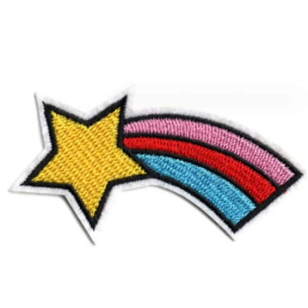 15 stykker regnbue broderi patch, broderi klistremerke