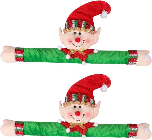2 stk røde julegardinholdere