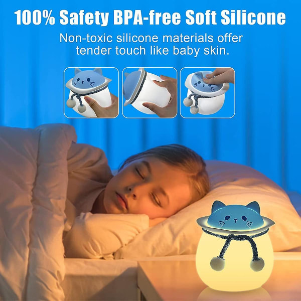 Natlampe til børn LED bærbar baby natlampe USB genopladelig