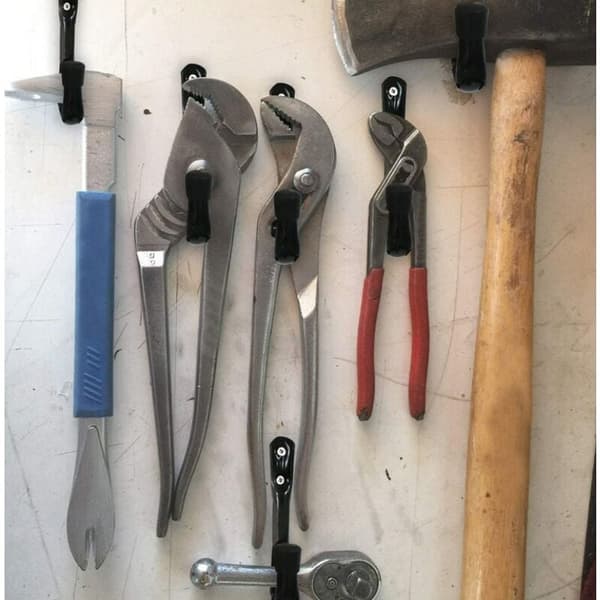 6-pack väggmonterade cykelkrokar tunga garageförvaringskrokar med