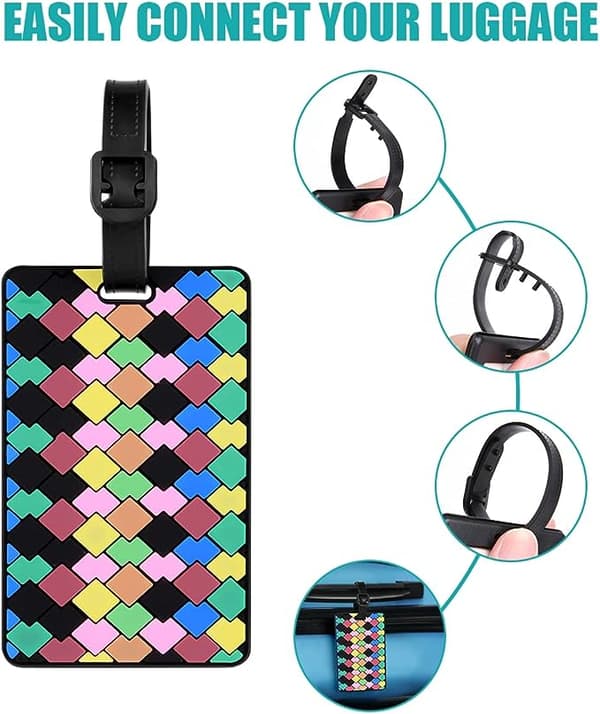 Silikon bagasjelapper, 2 stk. bagasjelapper koffert reiselapper for