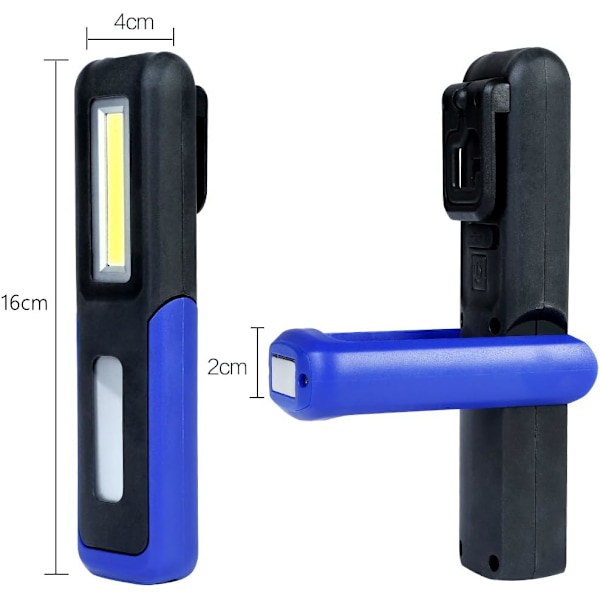 Genopladelig LED-arbejdslampe, bærbar DIY magnetisk værkstedslampe