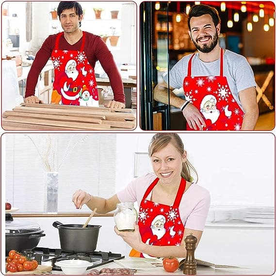 Jul Förkläde, Tryckt Förkläde, Kreativt Förkläde, Vuxen Kockförkläde