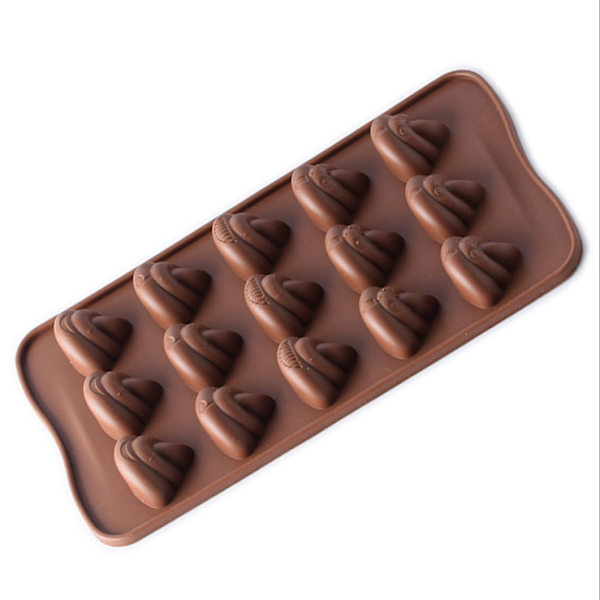 Pakke med 2, Gris Model+Praktisk Silikone Chokolade Flip Candy Mol