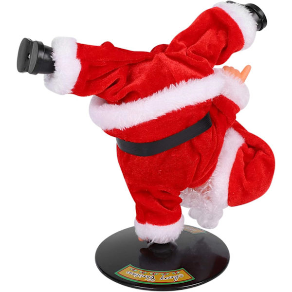 Dansande och sjungande jultomte, elektrisk röd jultomtefigur