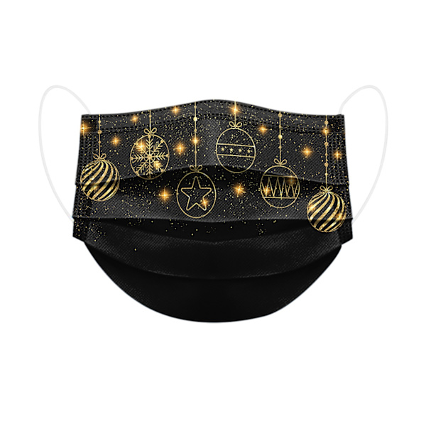 50 stk Voksen Jul Maske Non-woven Stoff Engangsansiktsmaske S