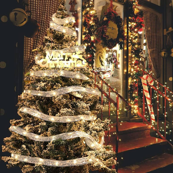 Julebåndslys, 13ft 40 Lys Sliver Varm Jul