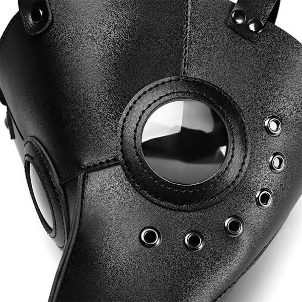 Pestlægemaske PU Læder Lang Næse Fuglenæb Steampunk Hallo