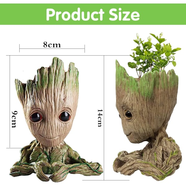 Baby Groot -kukka- ja kynäteline - Klassinen elokuvien kasvit ja kynät toimintalelu