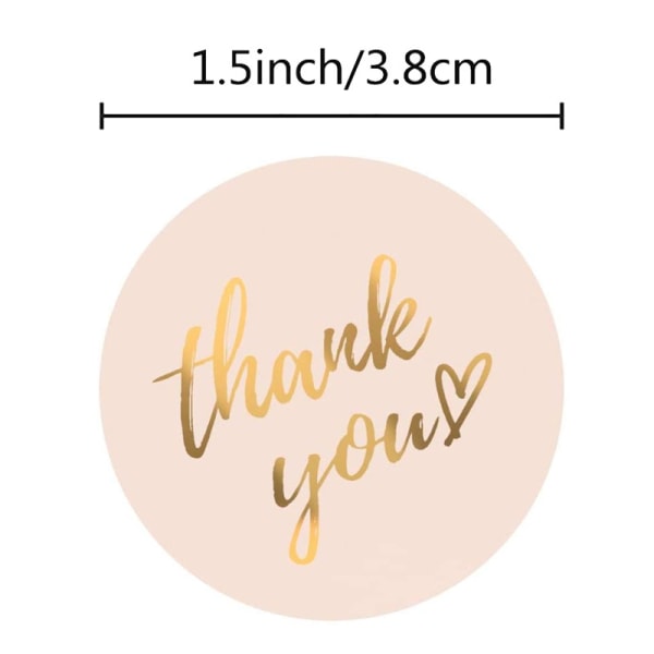 500 stk. Tak Etiket Stickers 3,8 cm Runde Stickers Tak