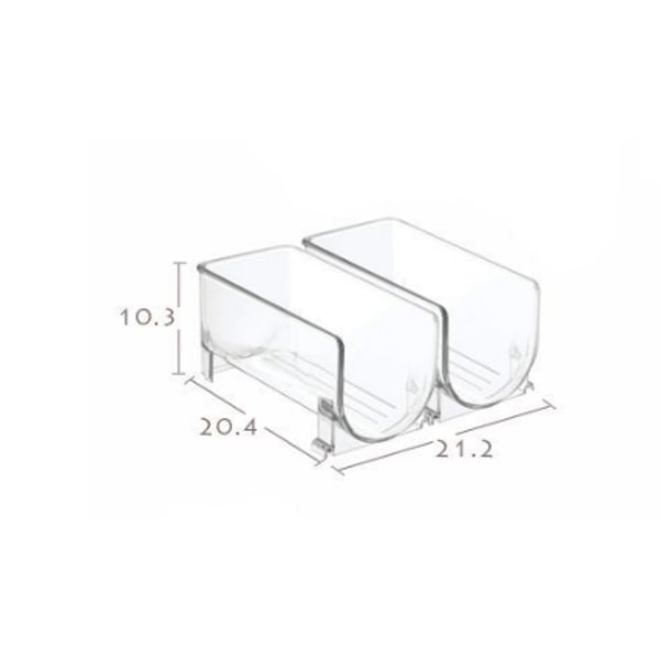 (2-pack) Transparent vinställ – Stapelbara plastvinställ för förvaring