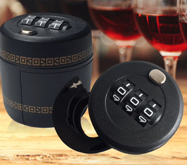2-delt kombinasjonslås for vin, drikkevarer, numeriske koder, bo