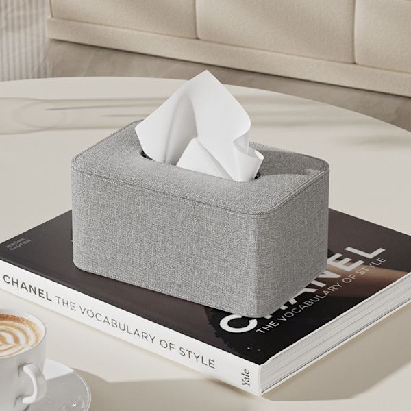 Gris 19 * 12 * 10cm lätt lyxig rektangulär Lin mo