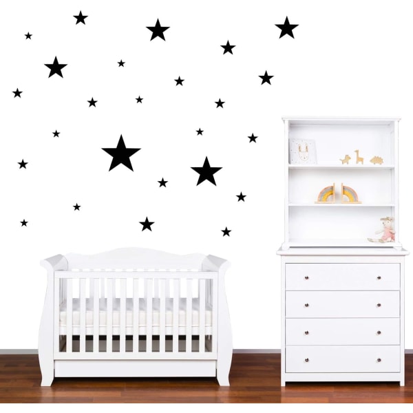 Set med 45 stjärnor för barn väggdekor - Baby rum väggdekor klistermärke