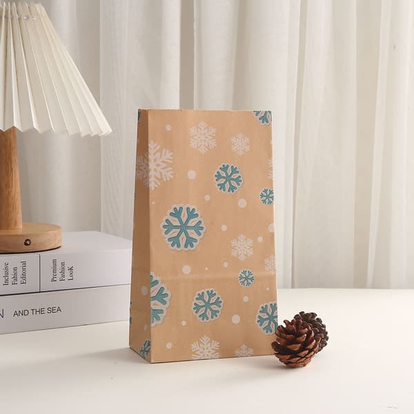 12-pack snöflingformade julklappsaskar, julklappsaskar i kraftpapper