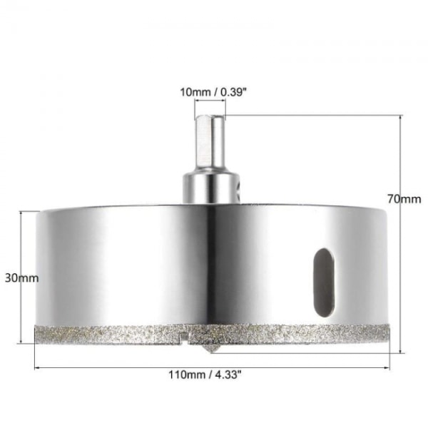 Hullsag og borkrone - Diamanthullsag 110 mm, diamantbor