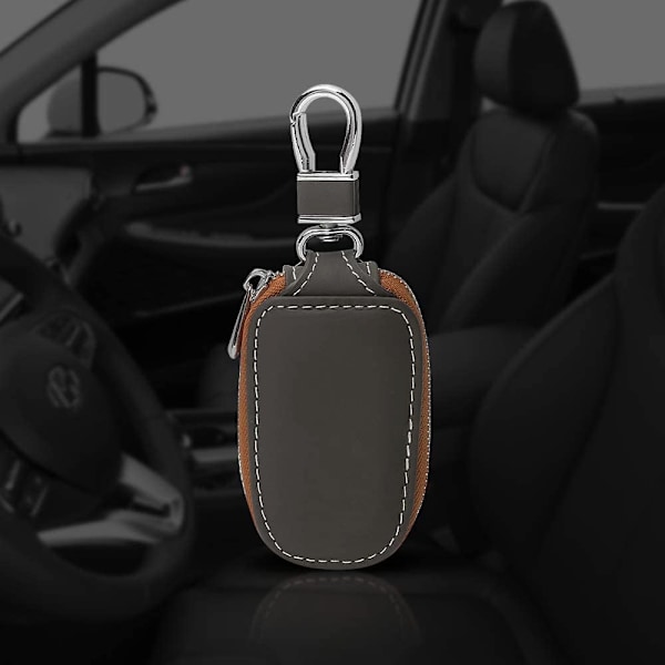 Äkta läder bilnyckel fodral, fjärrkontroll bilnyckel fodral äkta läder
