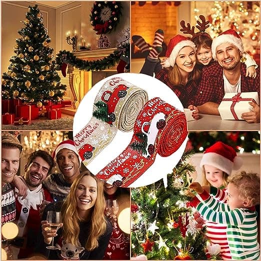4 ruller julebånd, juleglædebånd, julepynt