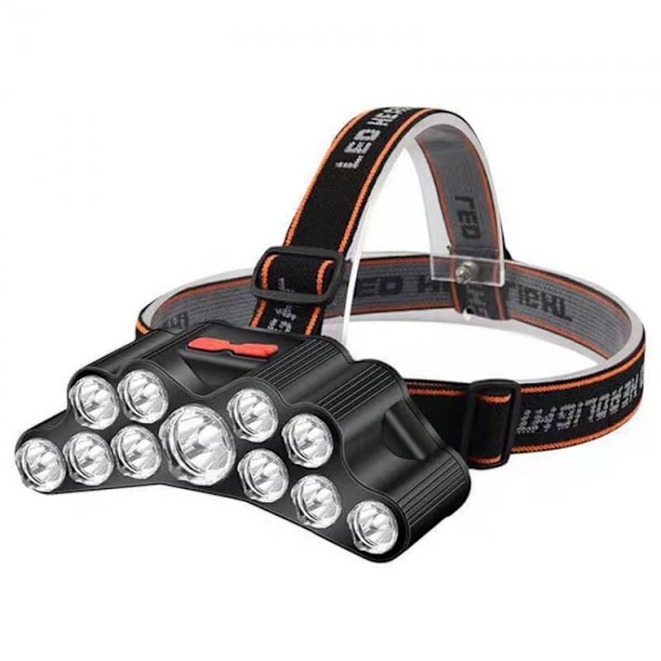 Superljus 10000LM 11 Core LED Uppladdningsbar Huvudlampa 4 Lägen Wa