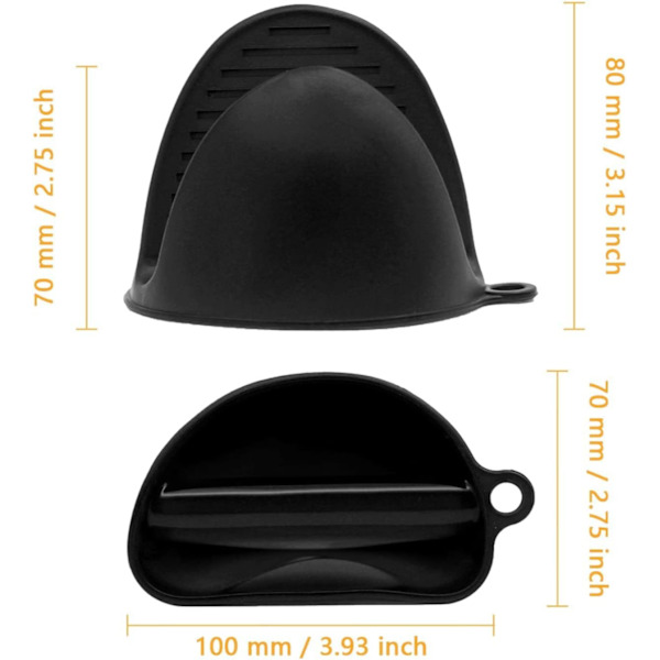 Silikonugnar Värmebeständiga Ugnsvantar 2-pack (1 par),