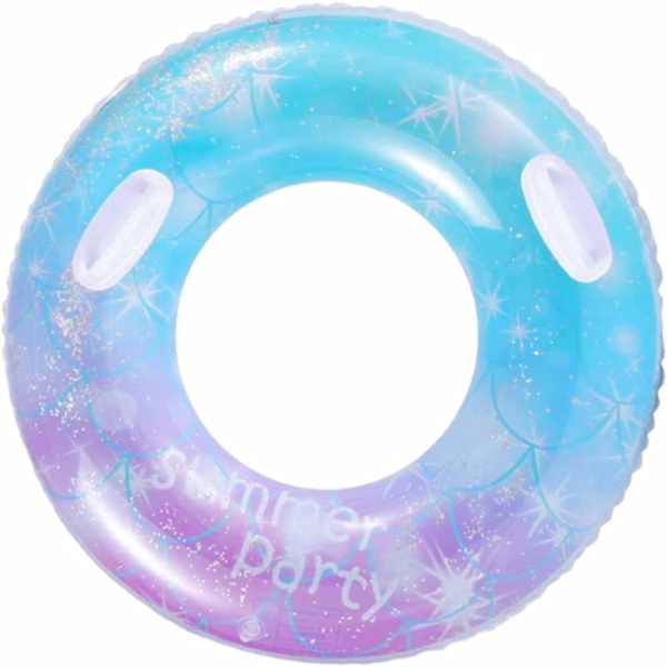 Stjärnhimmel blinkande badring sommar pool uppblåsbar simbassäng