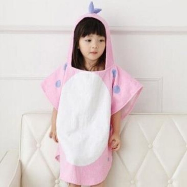 Pink Dinosaur Kids Cotton Hooded Towel Cartoon Unicorn Dinosaur B