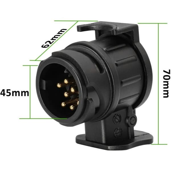 Adapter 13-polet til 7-polet til anhænger 13-polet stik