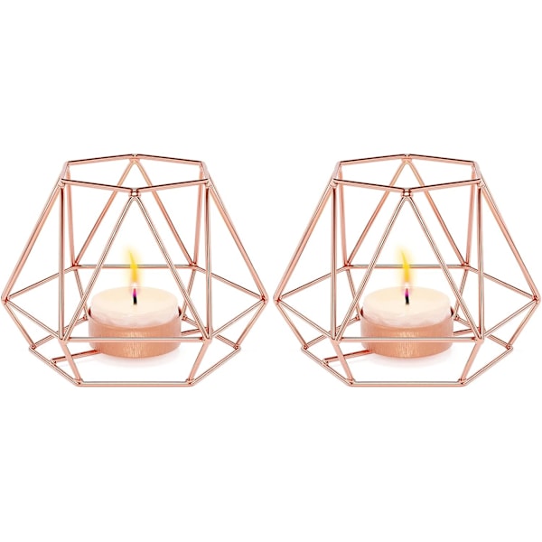 Tealight-hållare, Tealight-hållare, 2 st geometriska Tealight-te