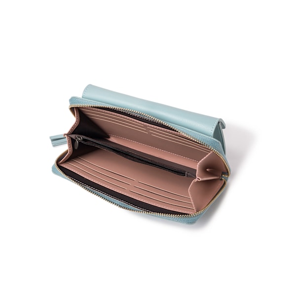 Etui til iPhone 13, iPhone 13 Flip Wallet [Magnetisk lås] [Glidelås