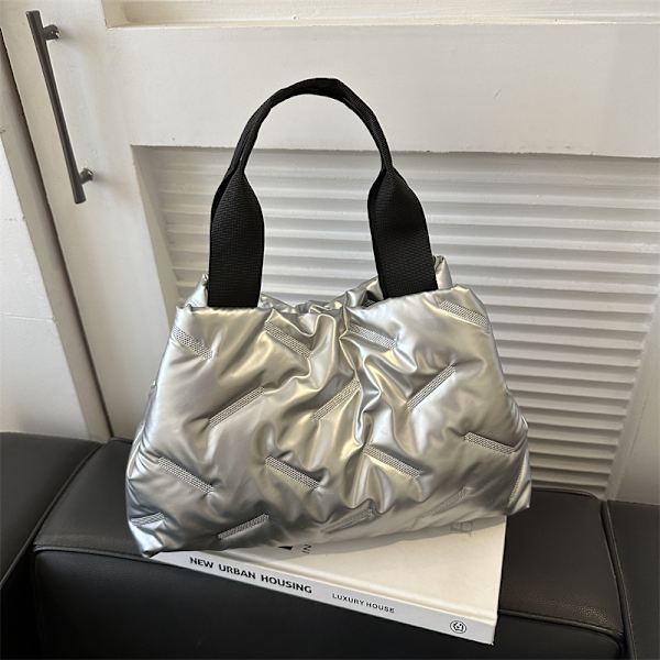 Mote og luksuriøs fluffy tote bag, romveske, bomullshånd