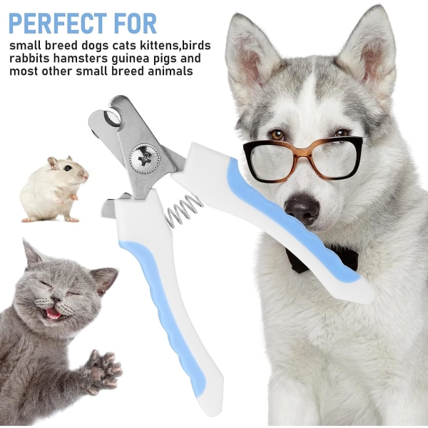 1 st (blå) Professionell nagelklippare för husdjur, nagelfil för hundar och katter