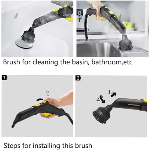 Stor rund damprengøringsbørste til Karcher SC1 SC2 SC3 SC4 SC5