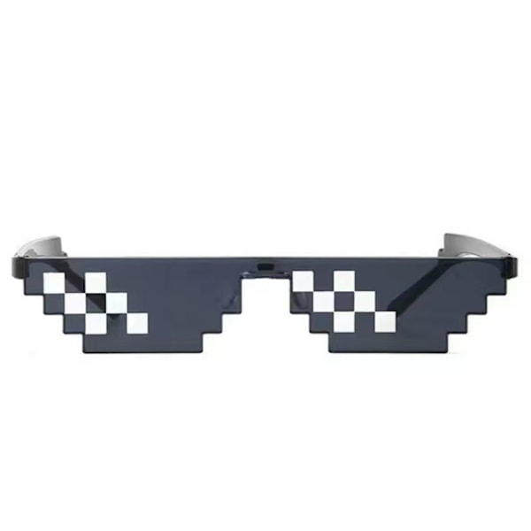 Sort Grå Nyt Design Sjovt Mosaik Solbriller Thug Life Solbriller