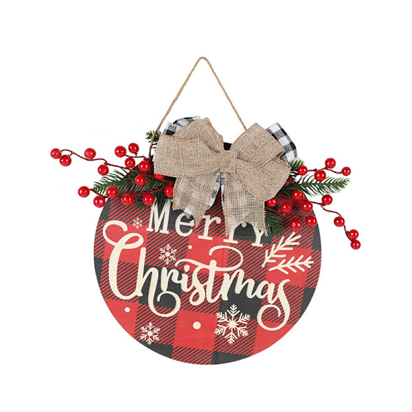 Juldekoration, julbåge, trädörr, hängande bär d