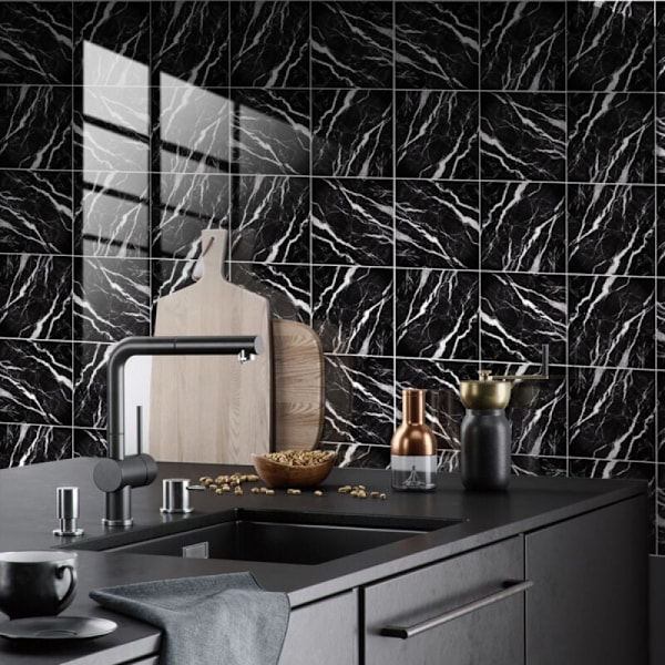 20 stk Marmorfliser Klistremerker for Kjøkken Bad Backsplash PVC Wa