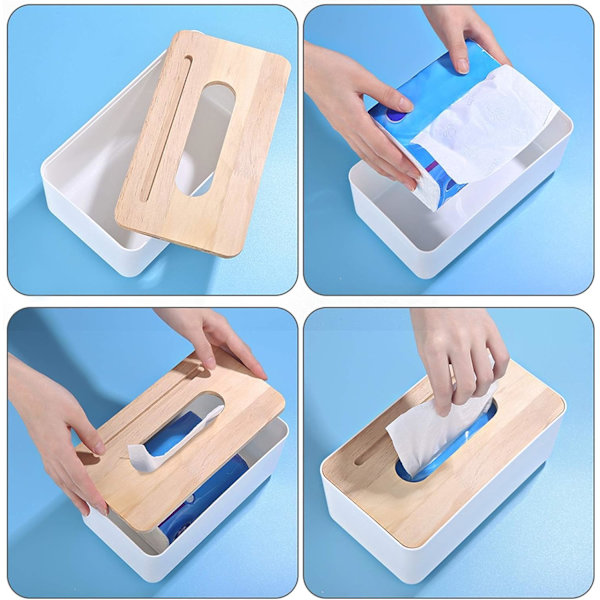Rektangulær servietbeholder Praktisk kosmetisk servietdispenser