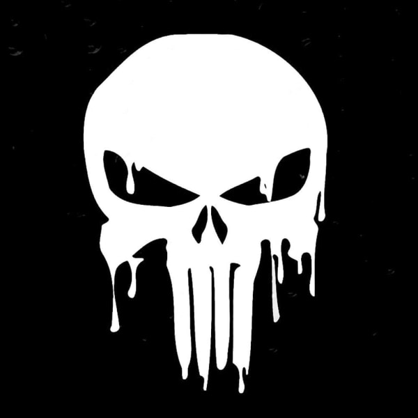 Bilsticker Udskåret Spøgelse Ghost Rider Punisher Blødende Kranie Sjov