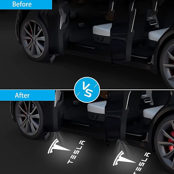 Egnet til Tesla-model dørvelkomstlampe 3 s x y dørprojekti