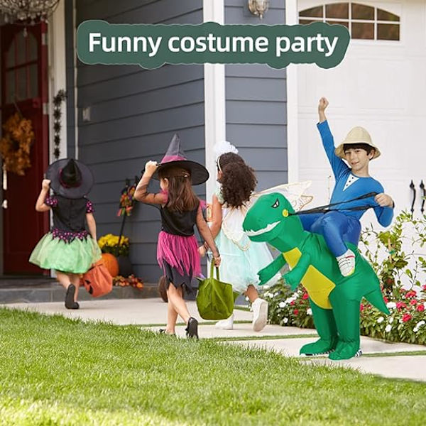 Ilmatäytteinen dinosauruksen ratsastaja, ilmatäytteinen hauska puhallettava puku Cosplay