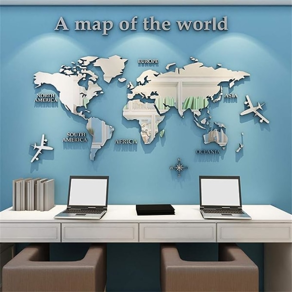 3D-maailmankartta Seinätarra Seinätarra Kotitoimisto Opiskelu Living R