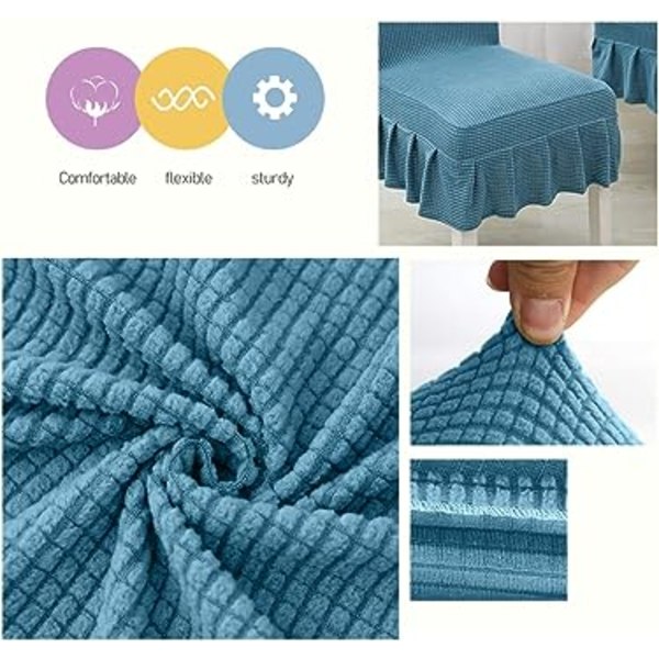 Stoltrekk 1 stk for stolbeskytter Stretch Cover Flyttbar Ch
