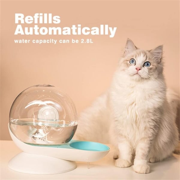 Automatisk Vatten Dispenser för Hundar Katter, Snigel Form, Gravity Pet