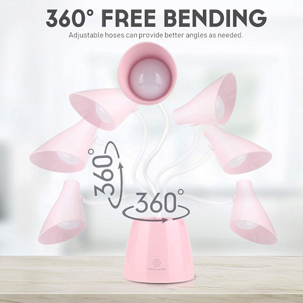 Himmennettävä LED-pöytävalaisin - 24 LEDiä - Silmäystävällinen 3 kirkkaustasoa