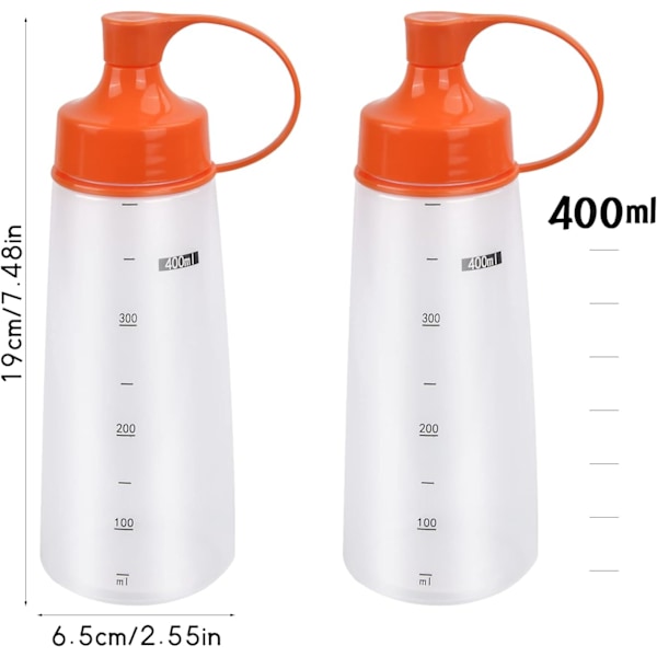 2 stk. Sauceflasker, Klemflasker, Sauceflasker, Krydderiflasker