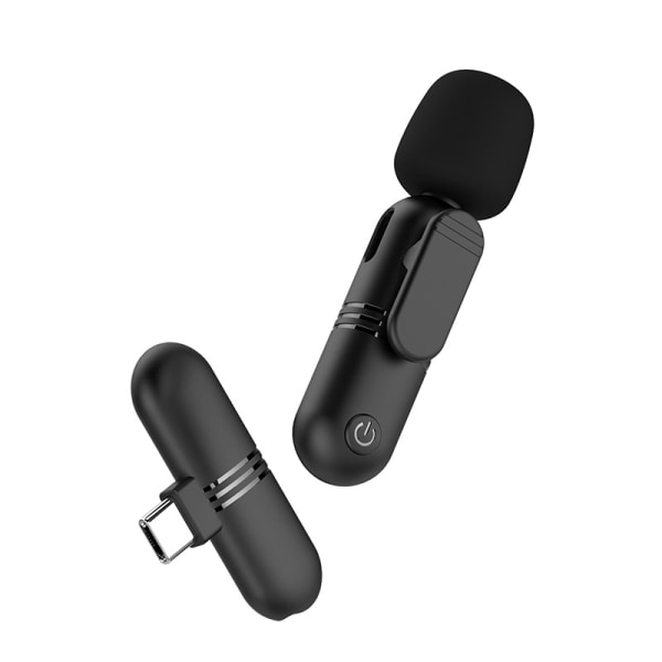 Trådløs lavaliermikrofon, 2,4 GHz mini-mikrofon trådløs lavalier a