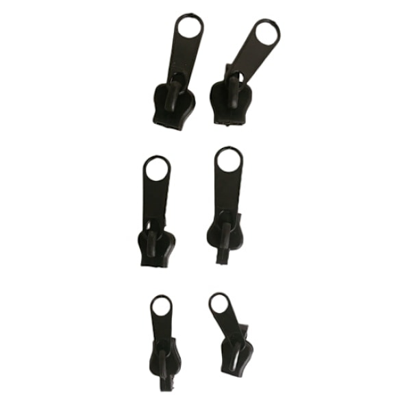 INF Universal dragkedja löpare för dragkedja 6-pack Svart Svart