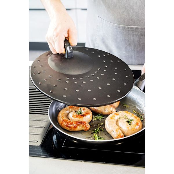 30 cm:n metallinen friteerausastian pölysuoja, korkean lämpötilan kestävä ja räjähdyssuojattu